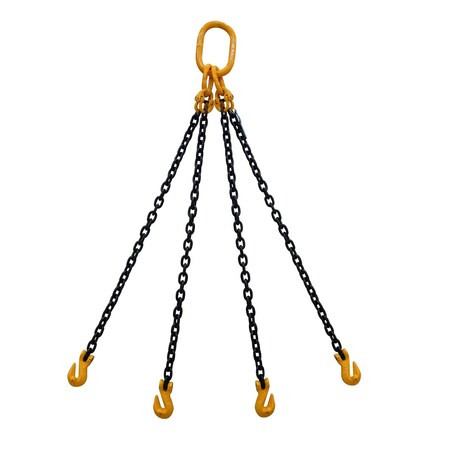 Starke Chain Sling, 5/16in, G80, Grab Hook, 8 ft SCSG80516-4LG-8